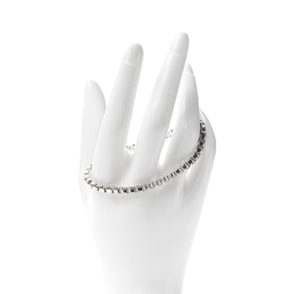Tiffany Sterling Silver 4mm Venetian Link Bracelet 2 of 7