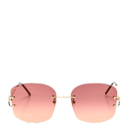 Cartier Signature C 60MM Square Sunglasses Gold 2 of 7