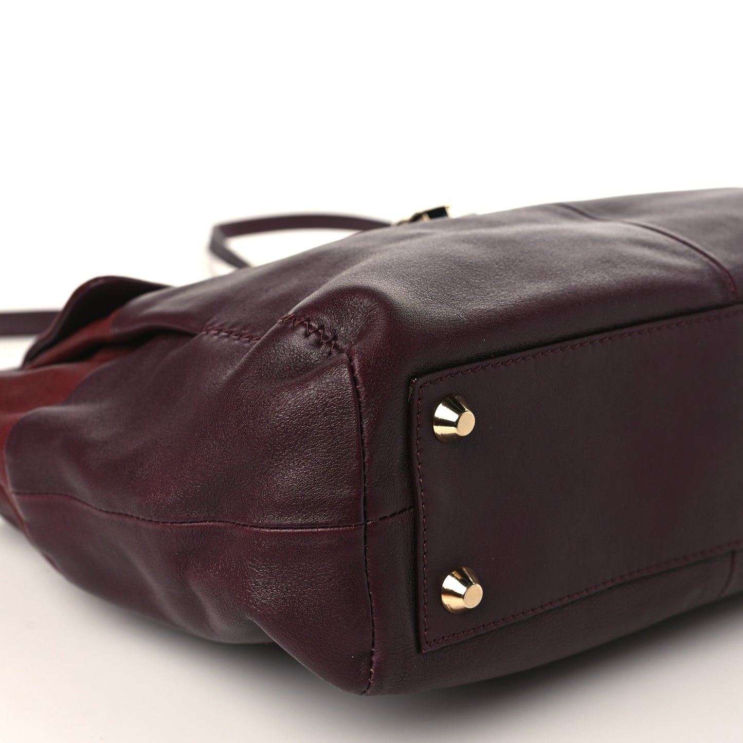 Goatskin Medium Double Carry Burgundy Aubergine