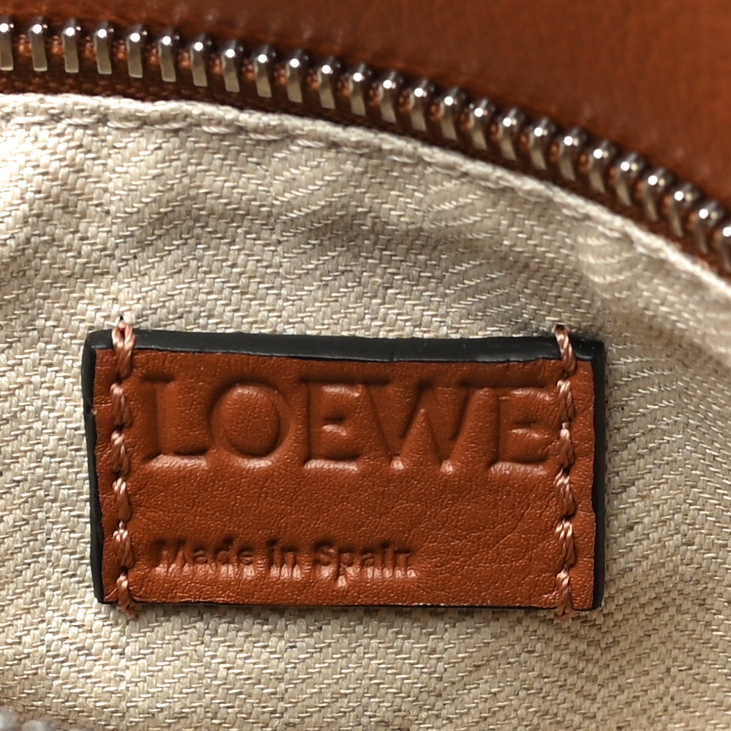 Calfskin Small Craft Puzzle Bag Tan Black