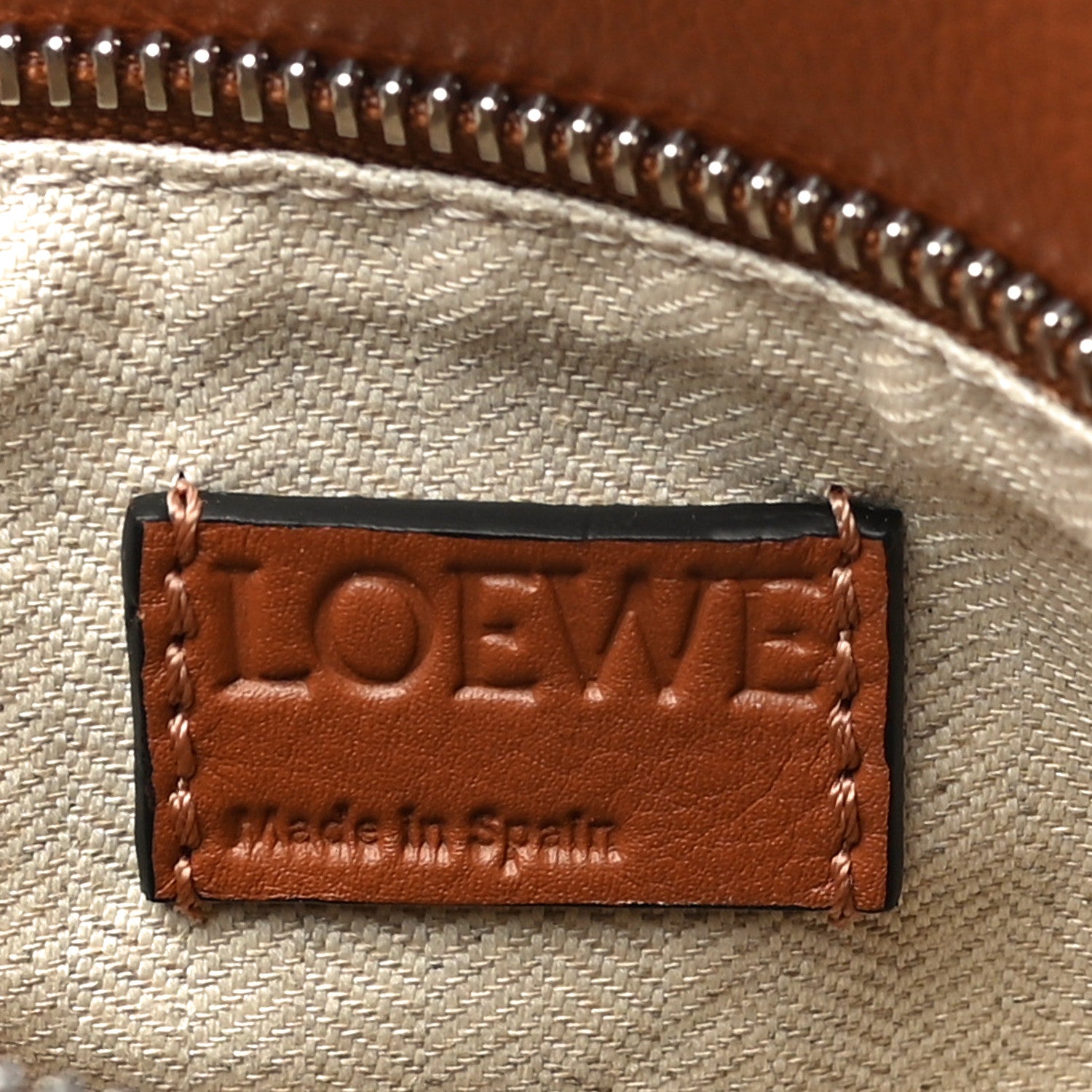 Loewe Calfskin Small Craft Puzzle Bag Tan Black 6 of 11