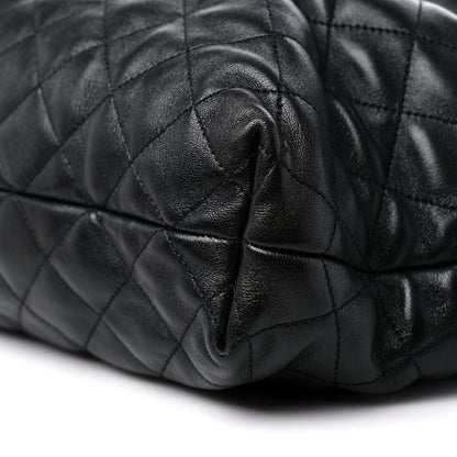 Saint Laurent Lambskin Quilted Maxi Icare Shopping Tote Black 10 of 10