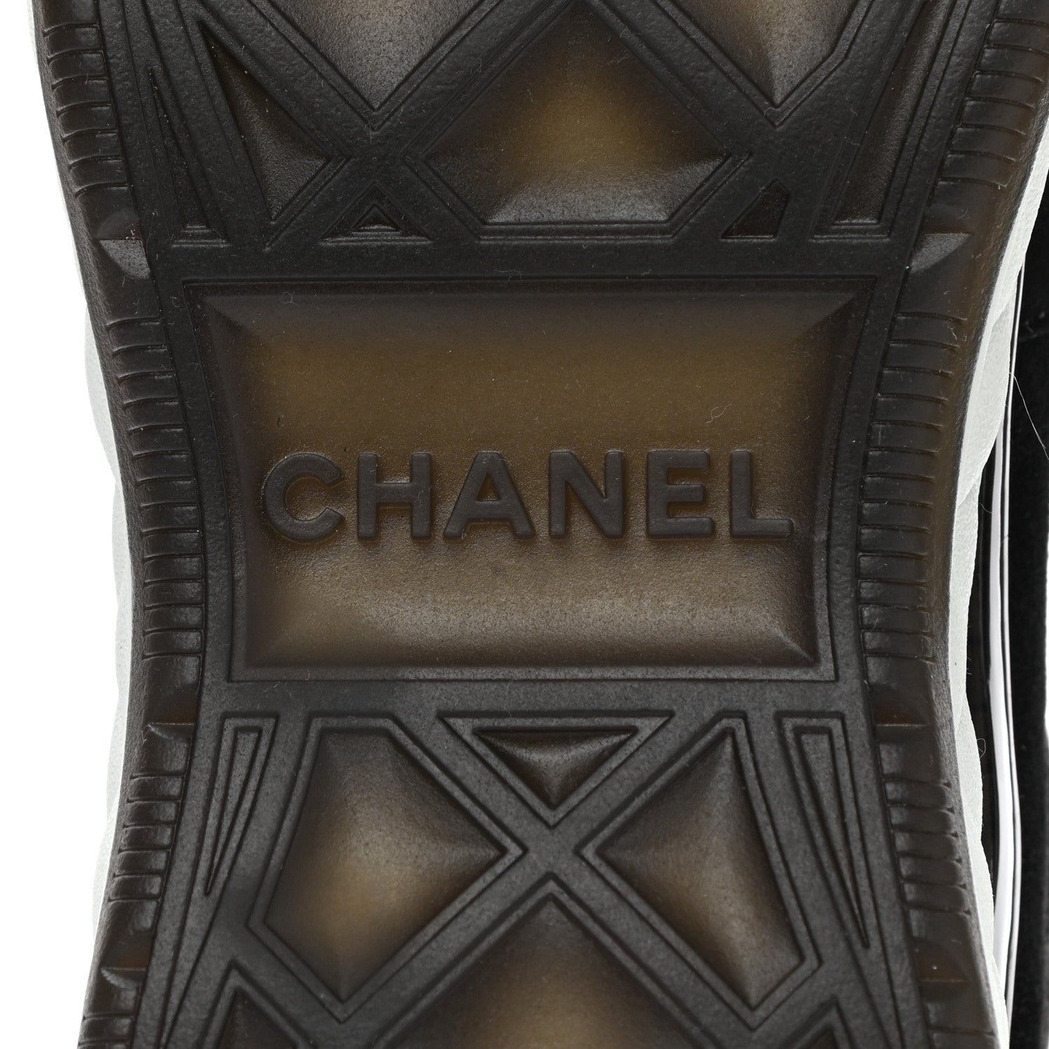 Chanel Fabric Suede CC Sneakers 39 Black Dark Grey 7 of 10