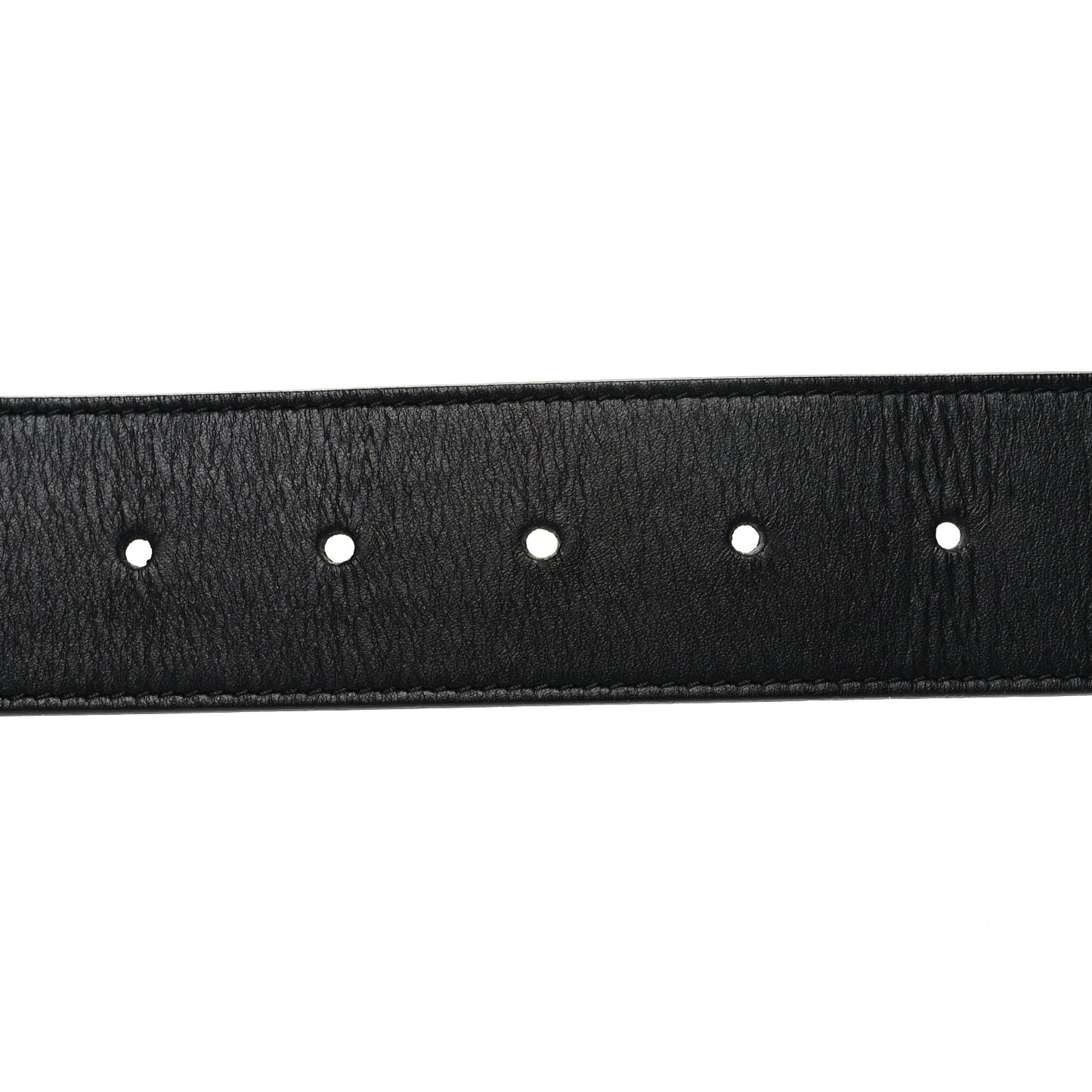 Moon Calfskin Pearl Double G 40mm Belt 85 34 Black Cream