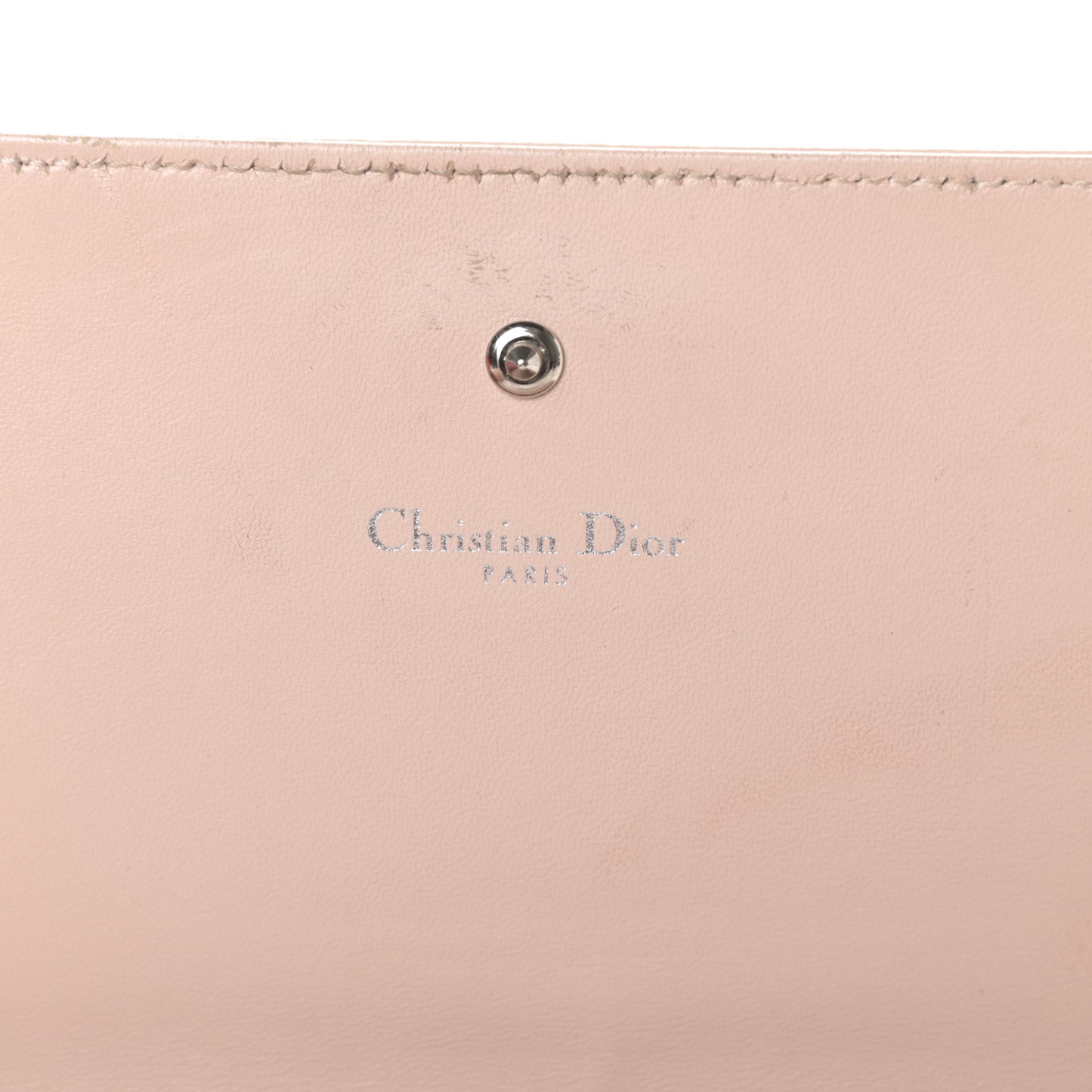 Grained Calfskin Diorama Croisiere Chain Wallet Rose Poudre