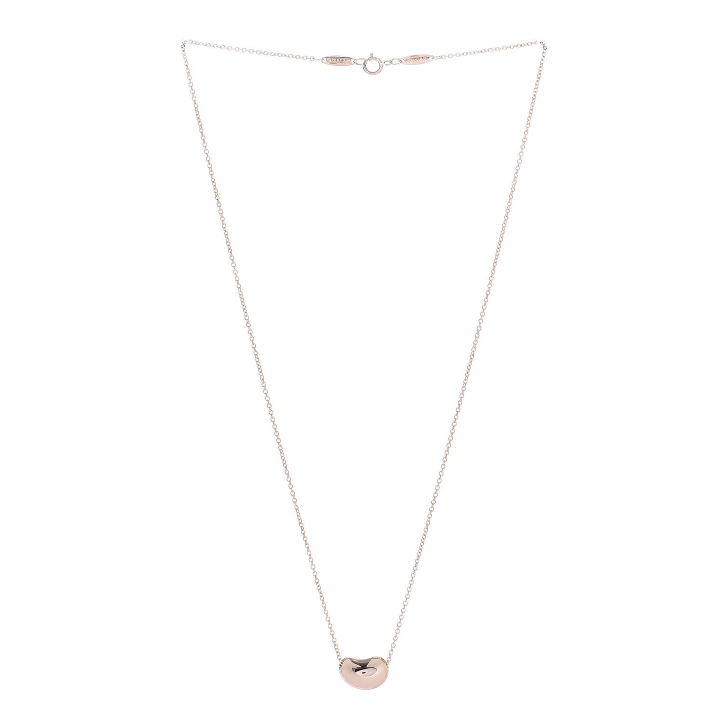 18K Rose Gold 12mm Elsa Peretti Bean Pendant Necklace