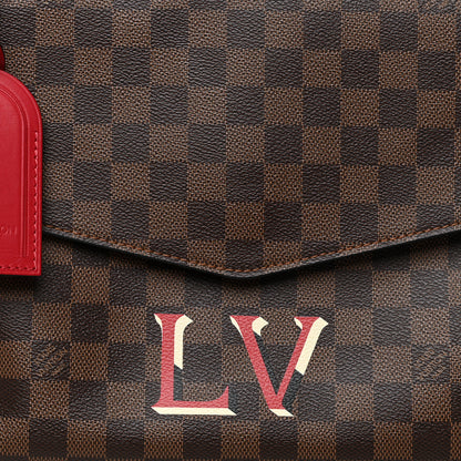 Louis Vuitton Damier Ebene Beaubourg MM Scarlet 7 of 10