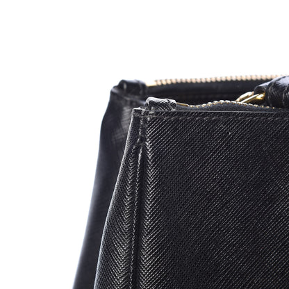 Prada Saffiano Small Galleria Double Zip Tote Black 14 of 15