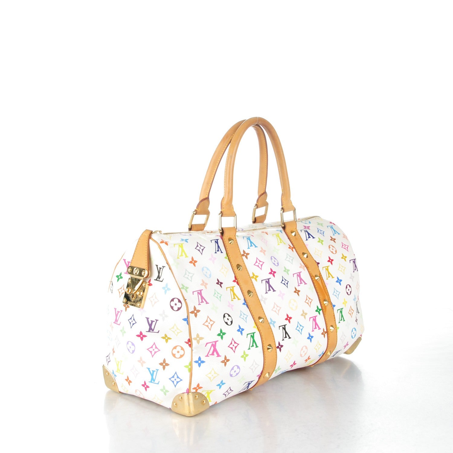 Louis Vuitton Monogram Multicolor Keepall 45 White 3 of 12