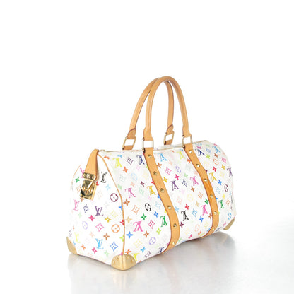 Louis Vuitton Monogram Multicolor Keepall 45 White 3 of 12