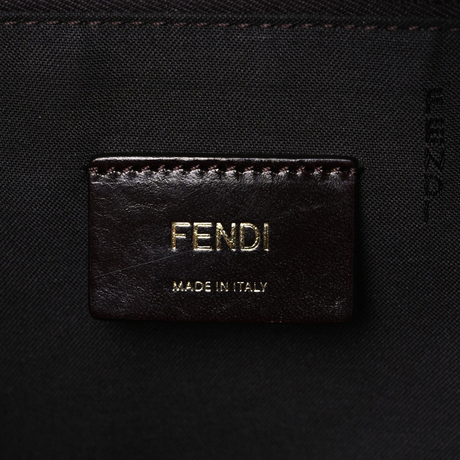 Fendi X FILA Glazed Fabric Vitello Century FF 1974 Mania Pouch Pocket Backpack Mogano Panna Blueberry 6 of 10