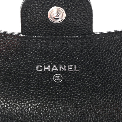 Chanel Caviar Quilted Flap Card Holder Wallet Black 6 of 9