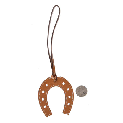 Hermes Barenia Paddock Horseshoe Bag Charm Fauve 2 of 4