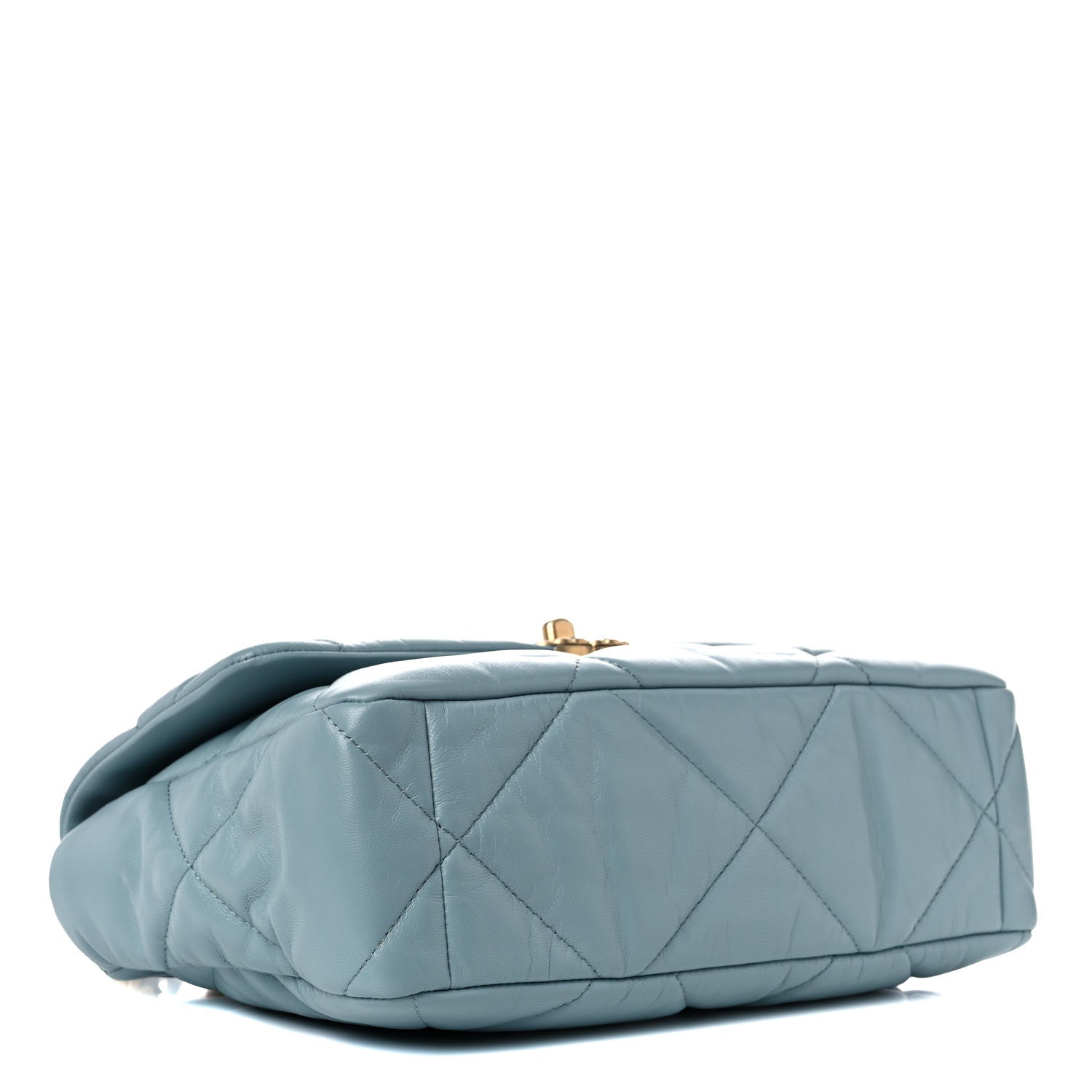 Chanel Lambskin Quilted Large Chanel 19 Flap Light Blue 4 of 11