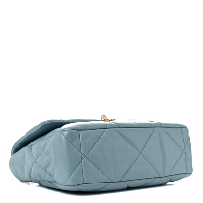 Chanel Lambskin Quilted Large Chanel 19 Flap Light Blue 4 of 11