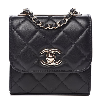 Chanel Lambskin Quilted Mini Trendy CC Chain Wallet Black 1 of 10