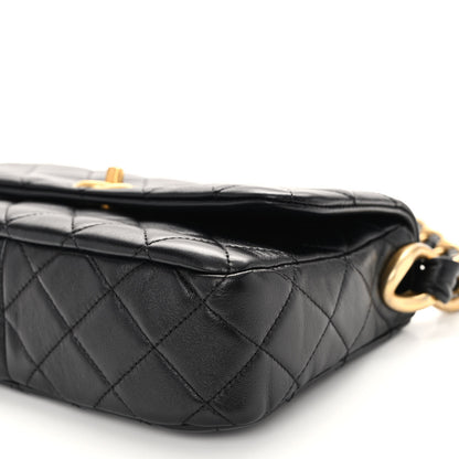 Chanel Lambskin Quilted CC Chain Shoulder Bag Black 10 of 11