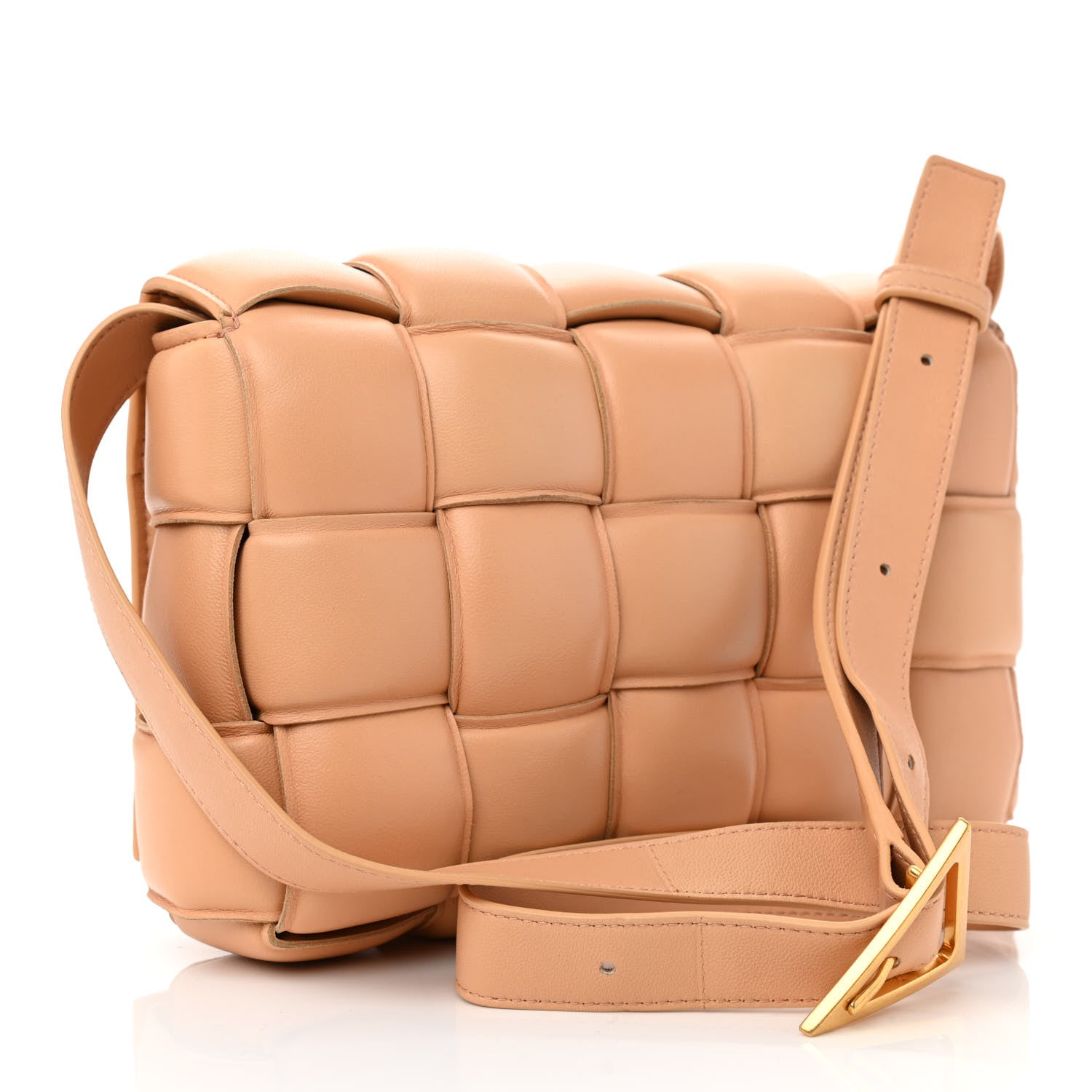 Bottega Veneta Nappa Maxi Intreccio Padded Cassette Crossbody Bag Almond 3 of 8