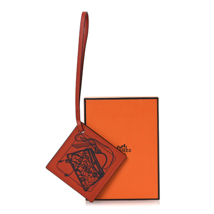 Hermes Swift Please Check in Carre Nano Bag Charm Terre Battue 5 of 5