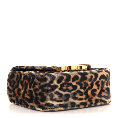 Celine Velvet Leopard Print Mini Triomphe Multicolor 4 of 9