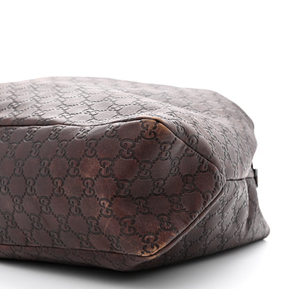 Gucci Guccissima Large Horsebit Chain Hobo Chocolate 10 of 11