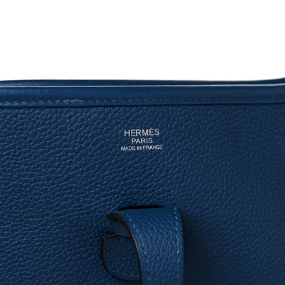 Hermes Taurillon Clemence Evelyne III PM Deep Blue 5 of 10