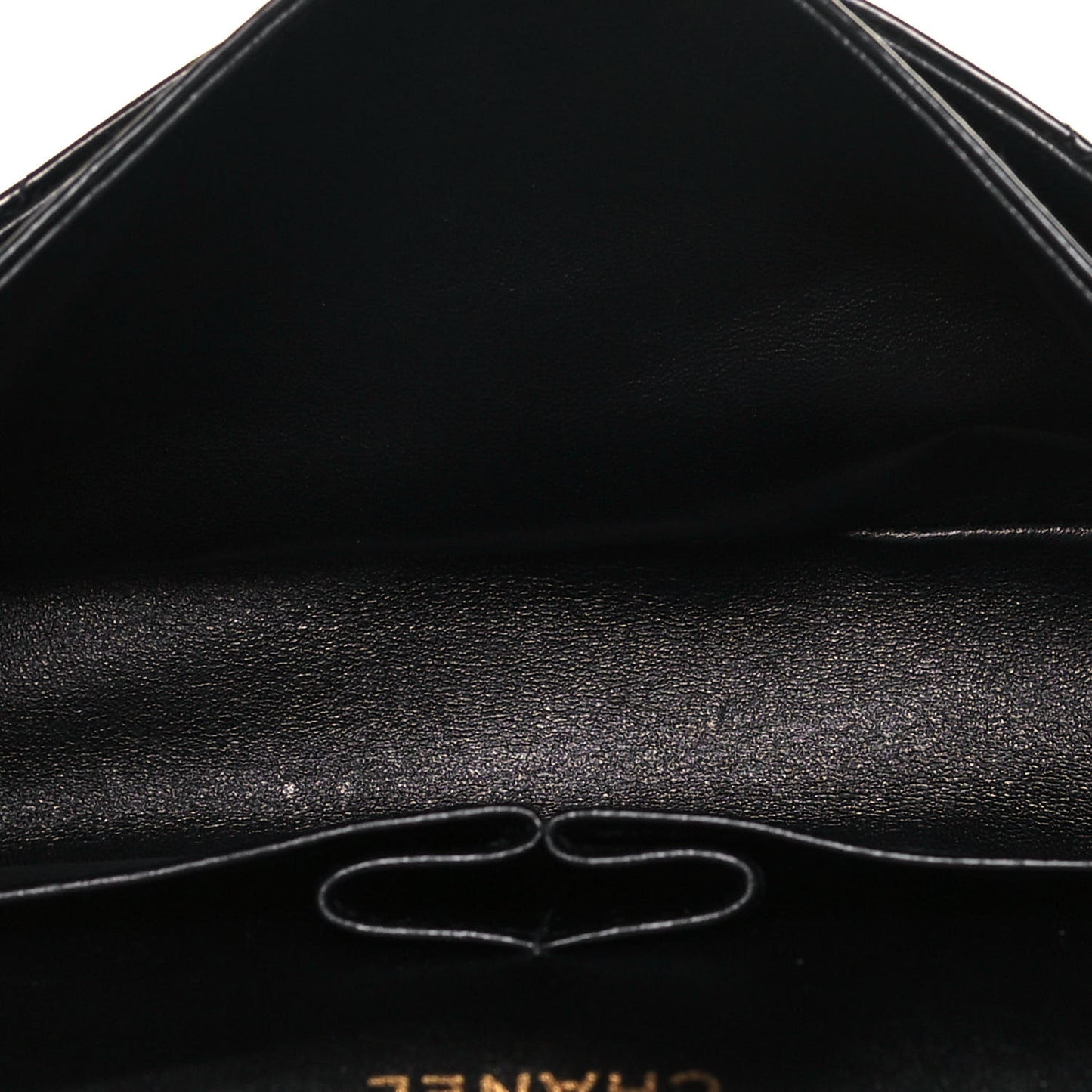 Patent Quilted Medium Double Flap So Black