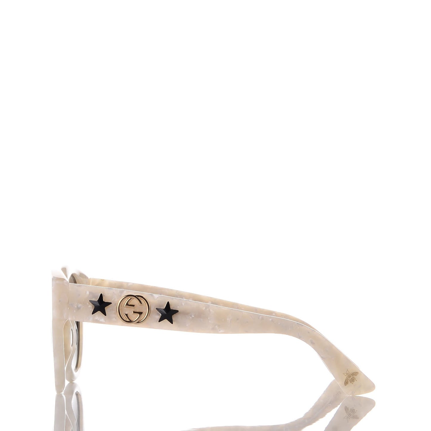 Round Frame GG Star Sunglasses GG0207S White