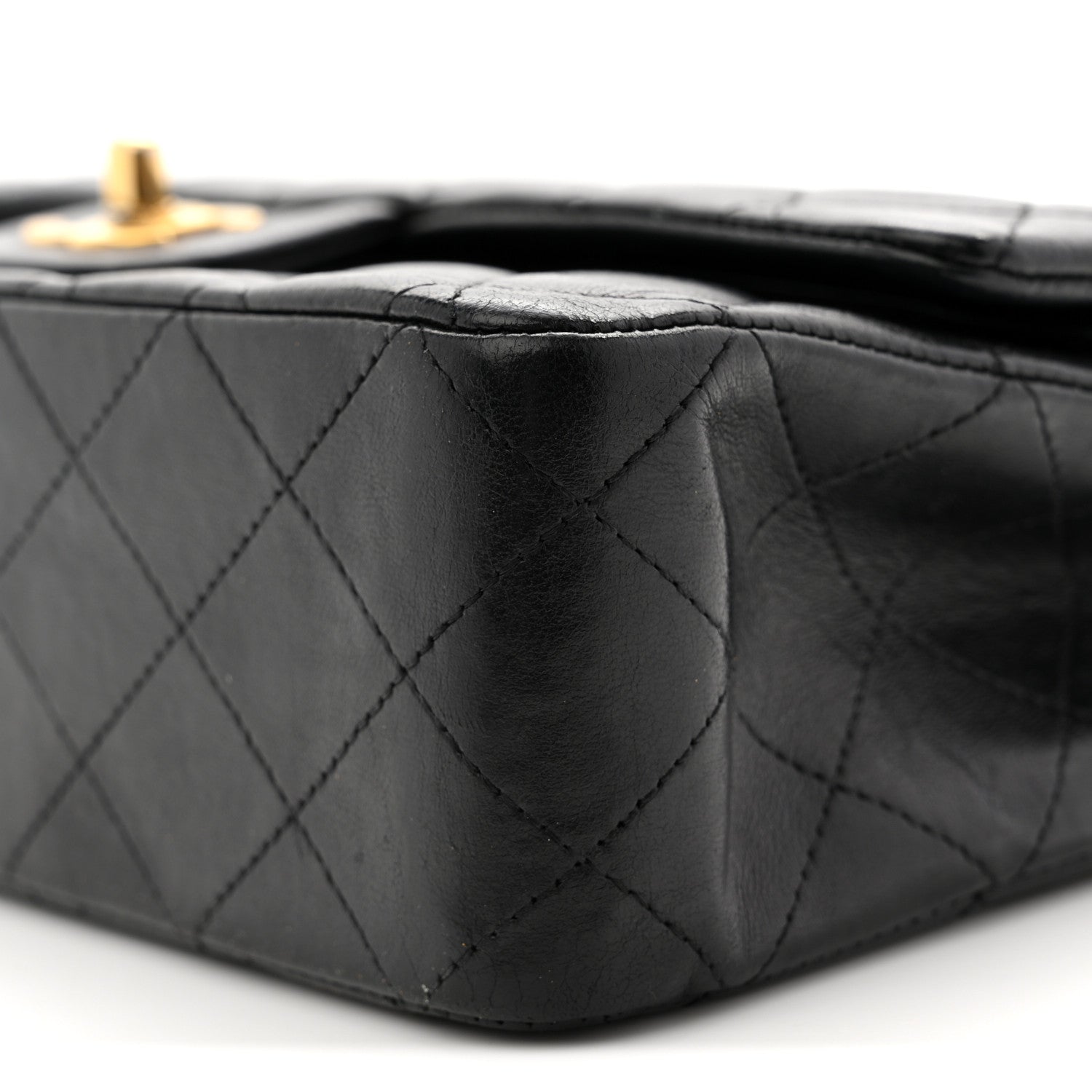 Chanel Lambskin Quilted Medium Double Flap Black 10 of 13