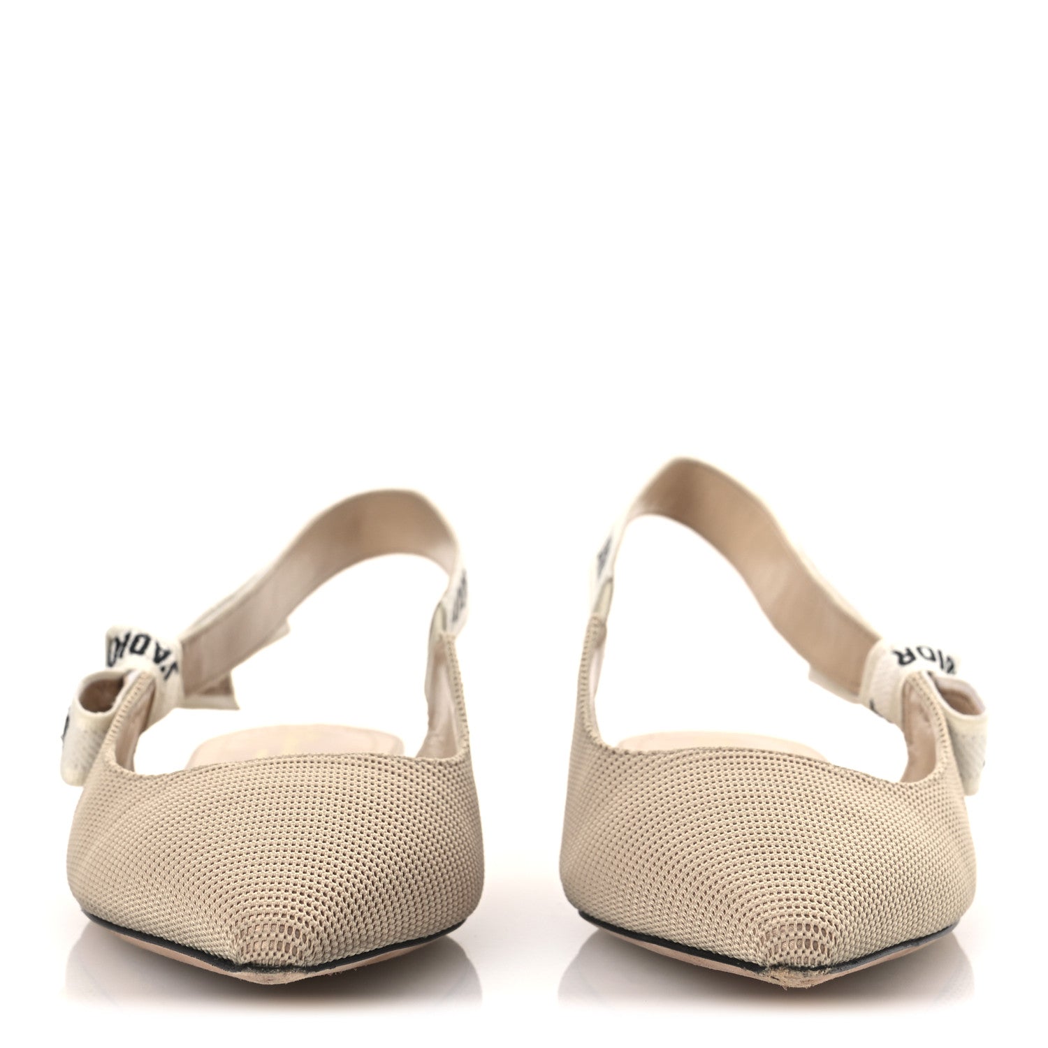 Christian Dior Technical Canvas Ribbon J'Adior Slingback Ballet Flats 38.5 Powder Nude 3 of 12