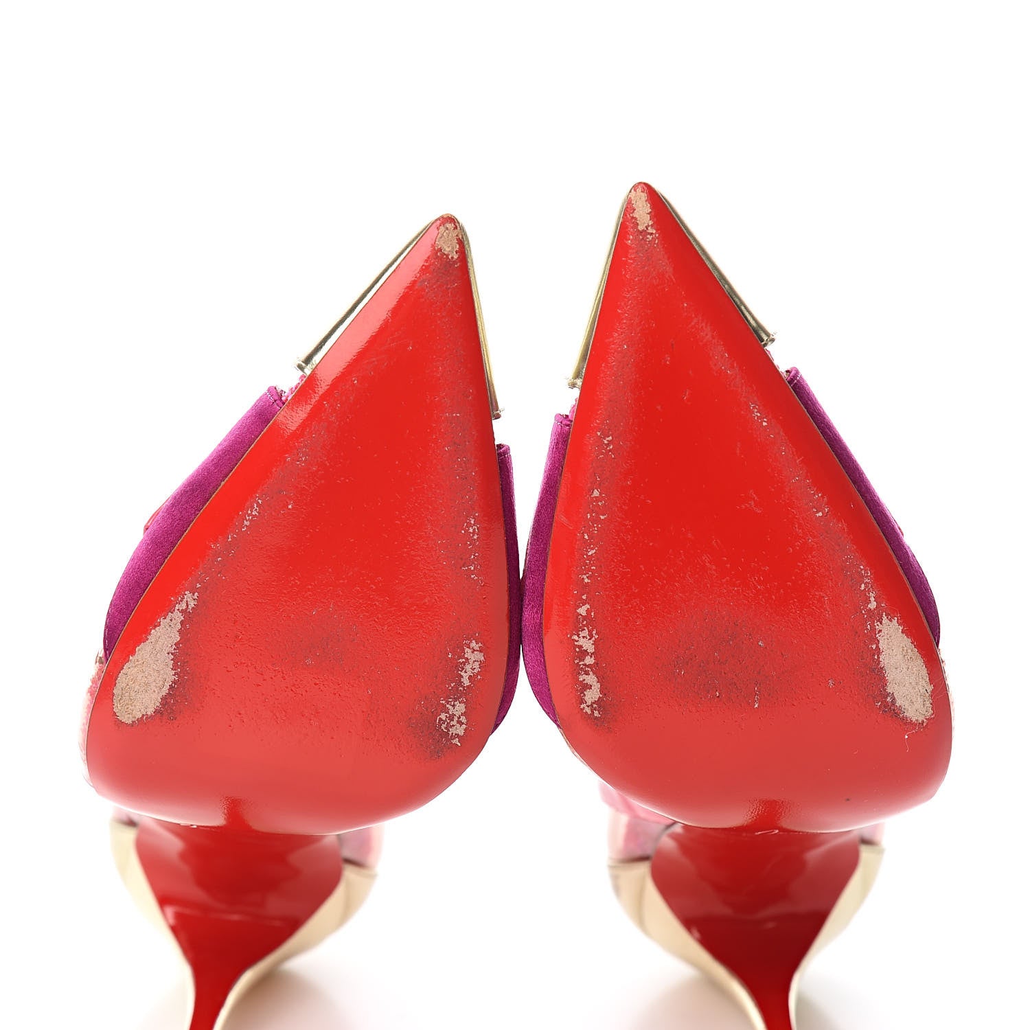 Christian Louboutin PVC Metal Gloss Patent Galata 120 Pumps 37 Pink 7 of 8