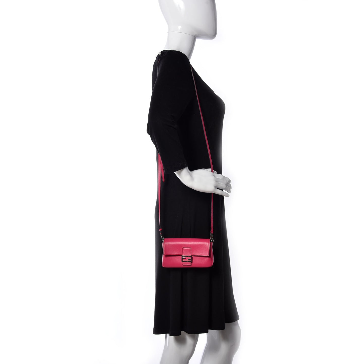 Shiny Nappa Micro Baguette Fuchsia