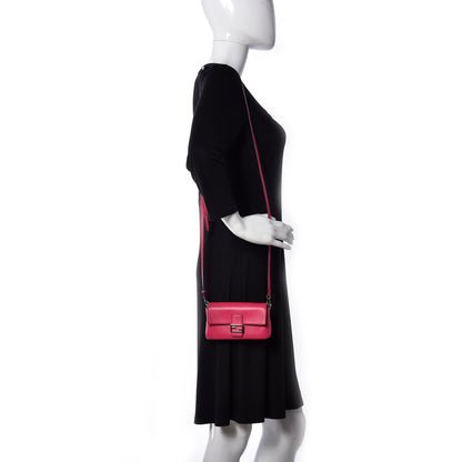Fendi Shiny Nappa Micro Baguette Fuchsia 2 of 9