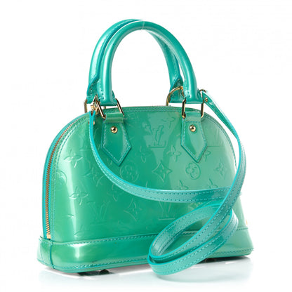 Louis Vuitton Vernis Alma BB Blue Lagon 3 of 10