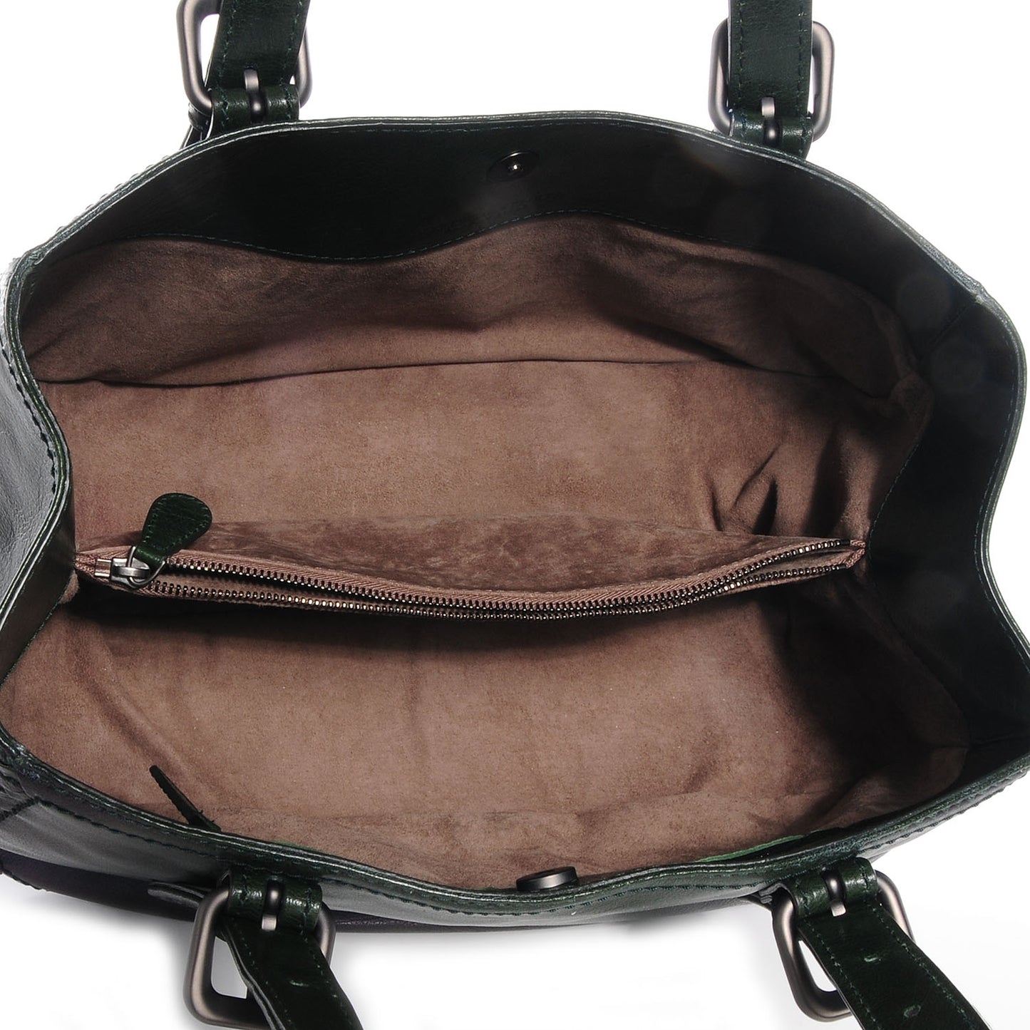 Iridescent Leather Shoulder Bag Green