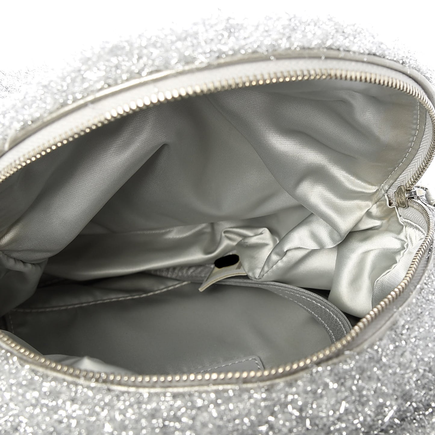 Lurex Knit Mini Pluto Glitter Backpack Grey