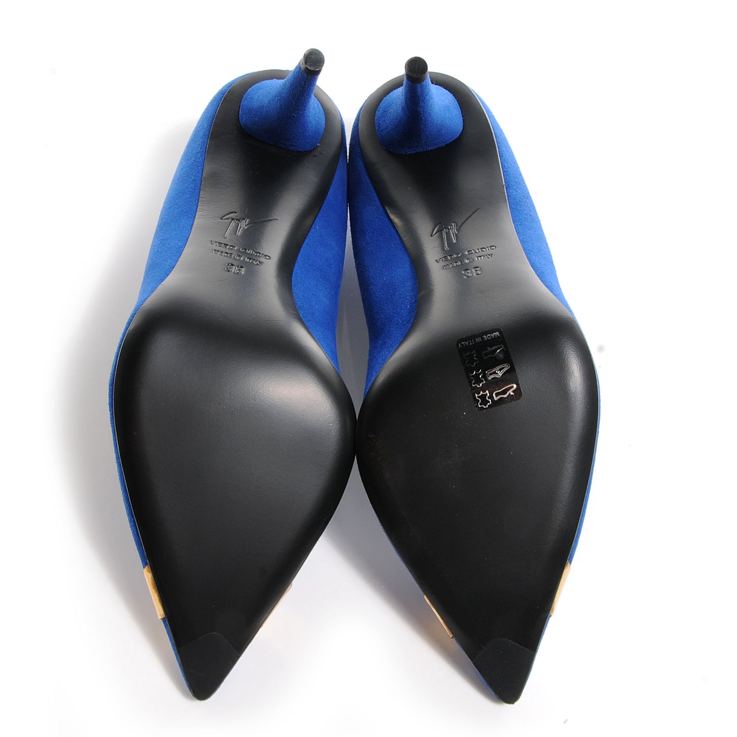 GIUSEPPEZANOTTISuedePointedCapToeKleinPumpsBlue38