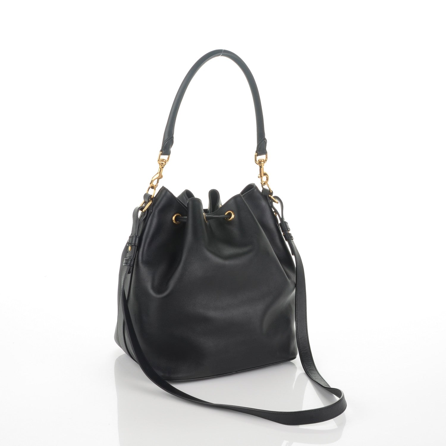Saint Laurent Calfskin Large Emmanuelle Bucket Bag Black 3 of 7