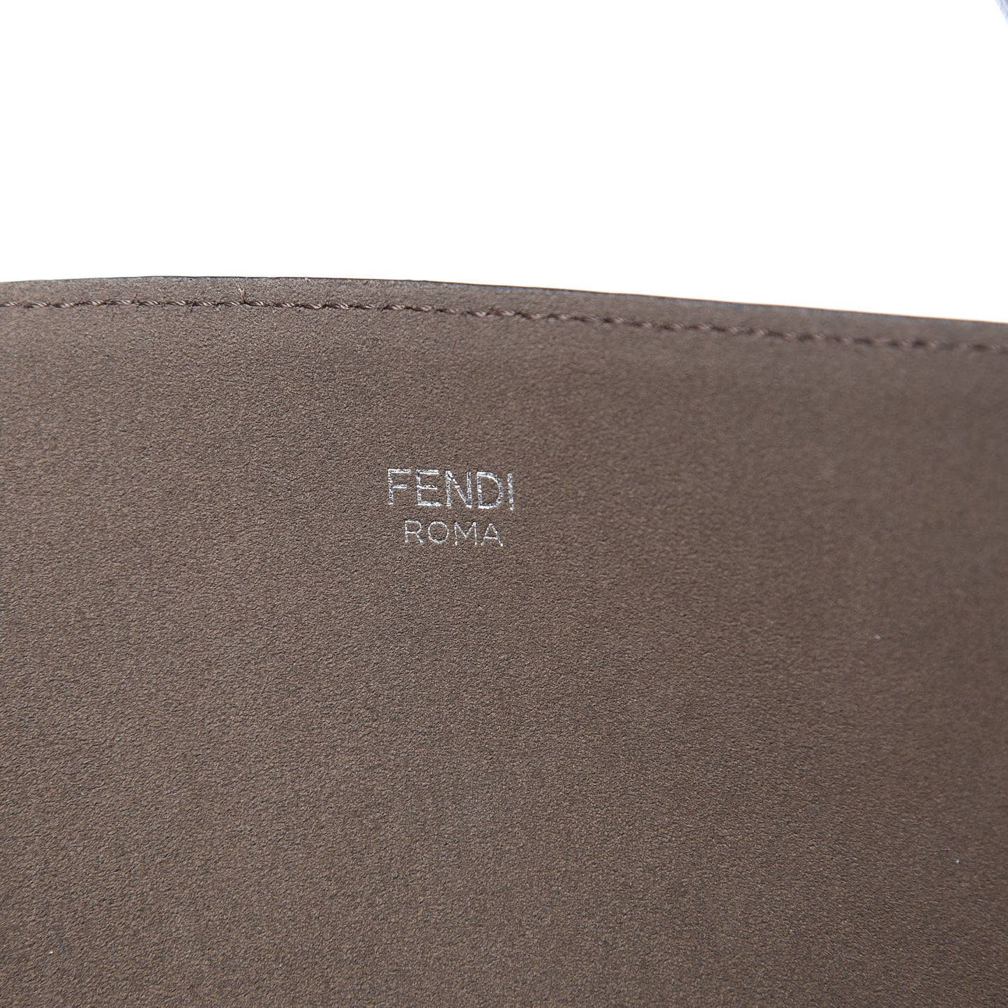 Vitello Vienna Enamel F is Fendi Shopping Tote Macaron Taupe