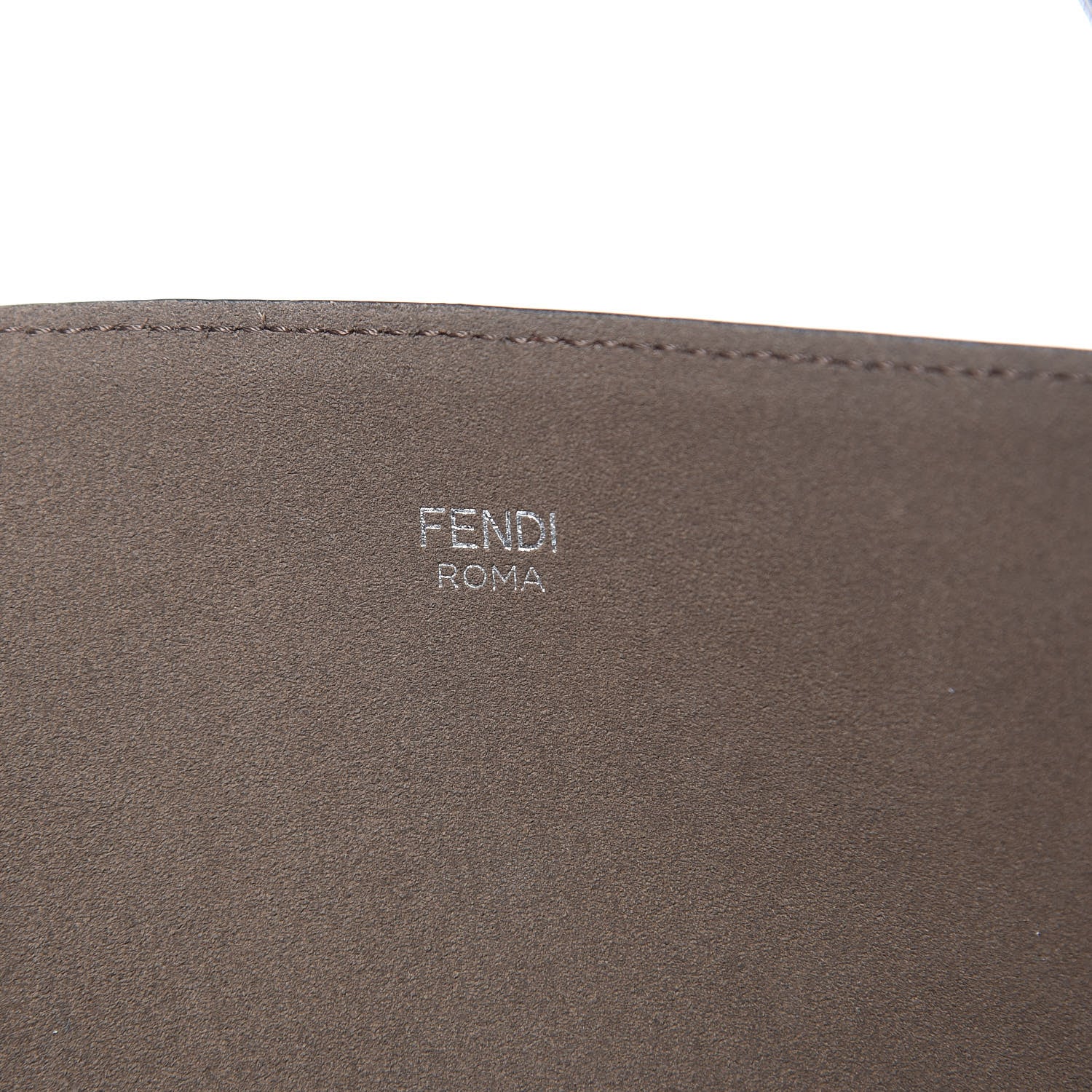 Fendi Vitello Vienna Enamel F is Fendi Shopping Tote Macaron Taupe 7 of 12
