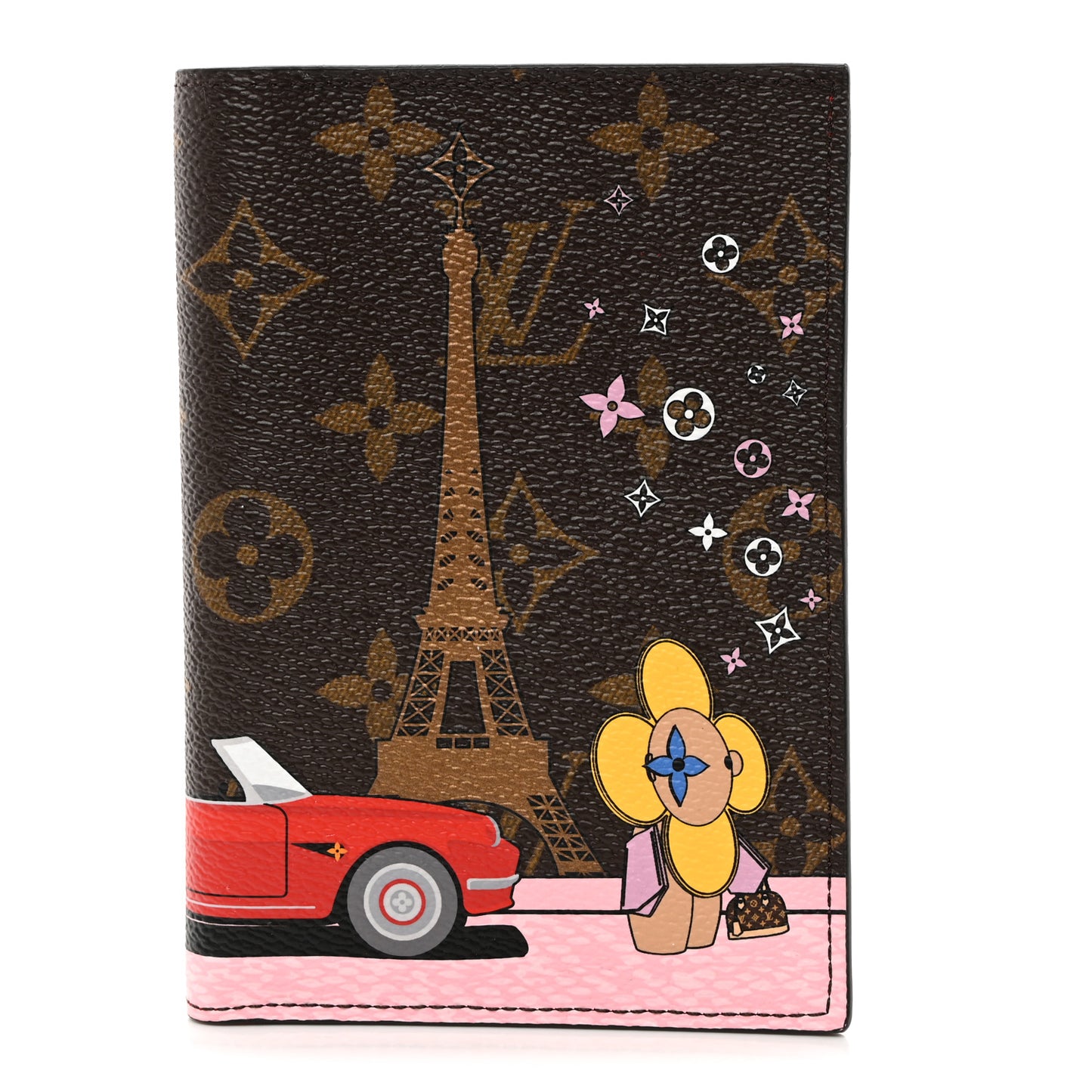 LOUIS VUITTON Monogram 2019 Christmas Animation Passport Cover Rouge