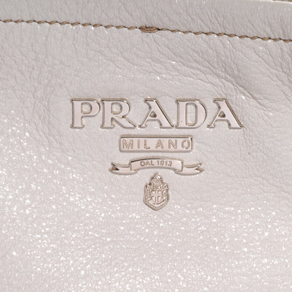 Prada Cervo Lux Deerskin Chain Shoulder Bag Talco 10 of 14