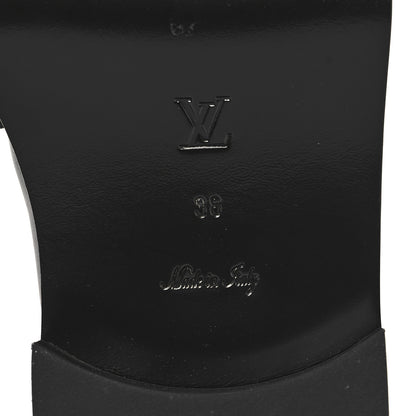 Louis Vuitton Calfskin Academy Loafers 38 Black White 8 of 9