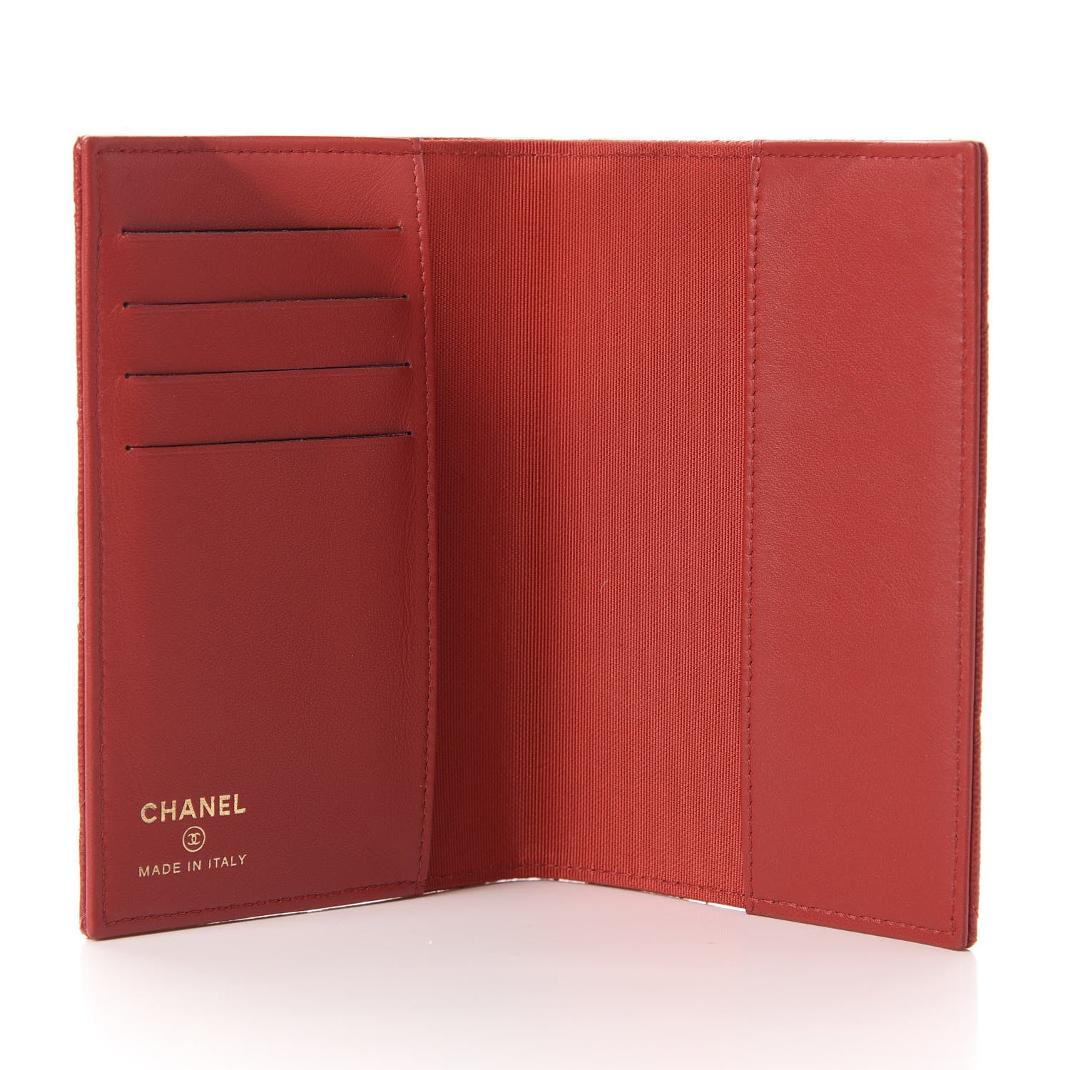 Chanel Caviar Quilted Passport Holder Red 5 of 8