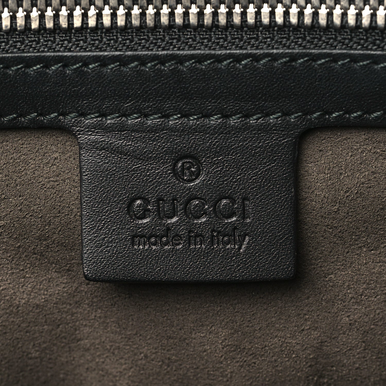 Gucci Guccissima Signature Medium Double Buckle Flap Messenger Bag Black 6 of 9