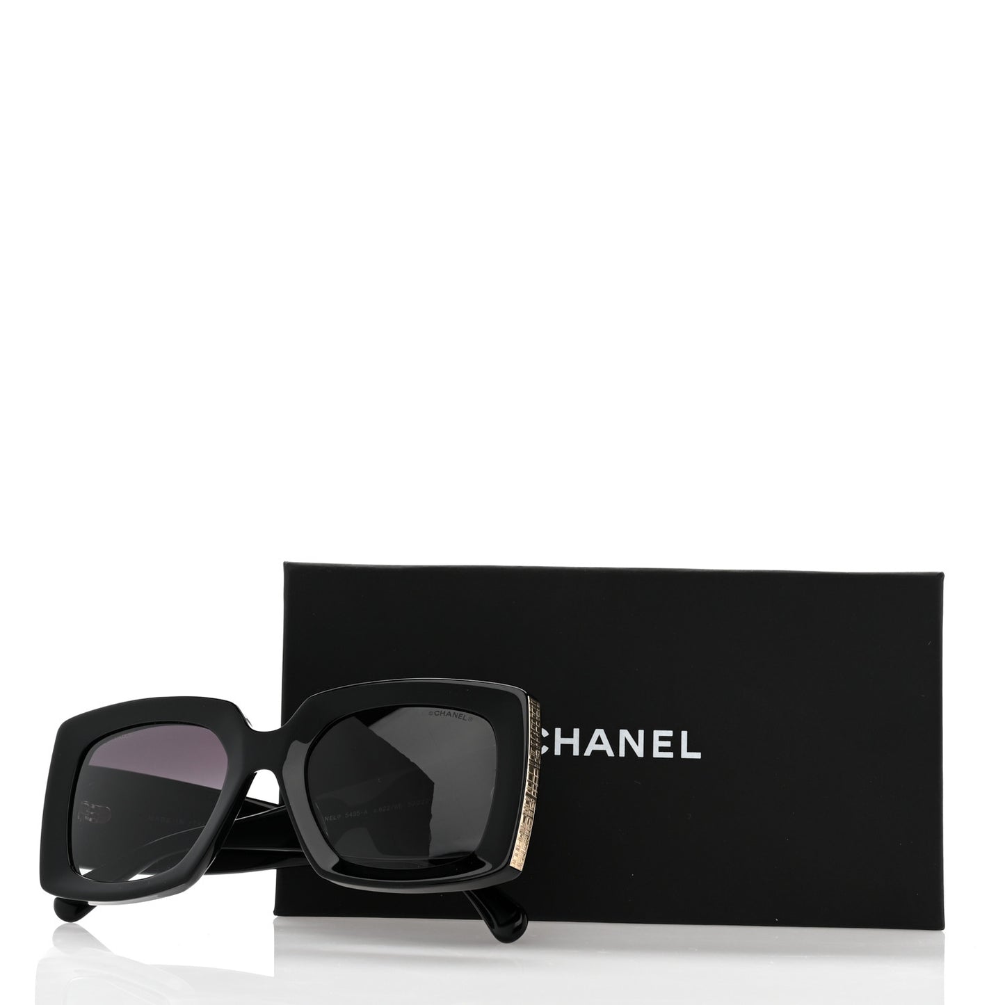 Acetate Rectangle Sunglasses 5435 Black