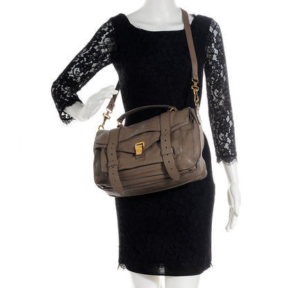 Proenza Schouler Lambskin Medium PS1 Satchel Smoke 2 of 12
