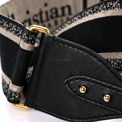 Christian Dior Canvas Embroidered Shoulder Strap Black 7 of 8