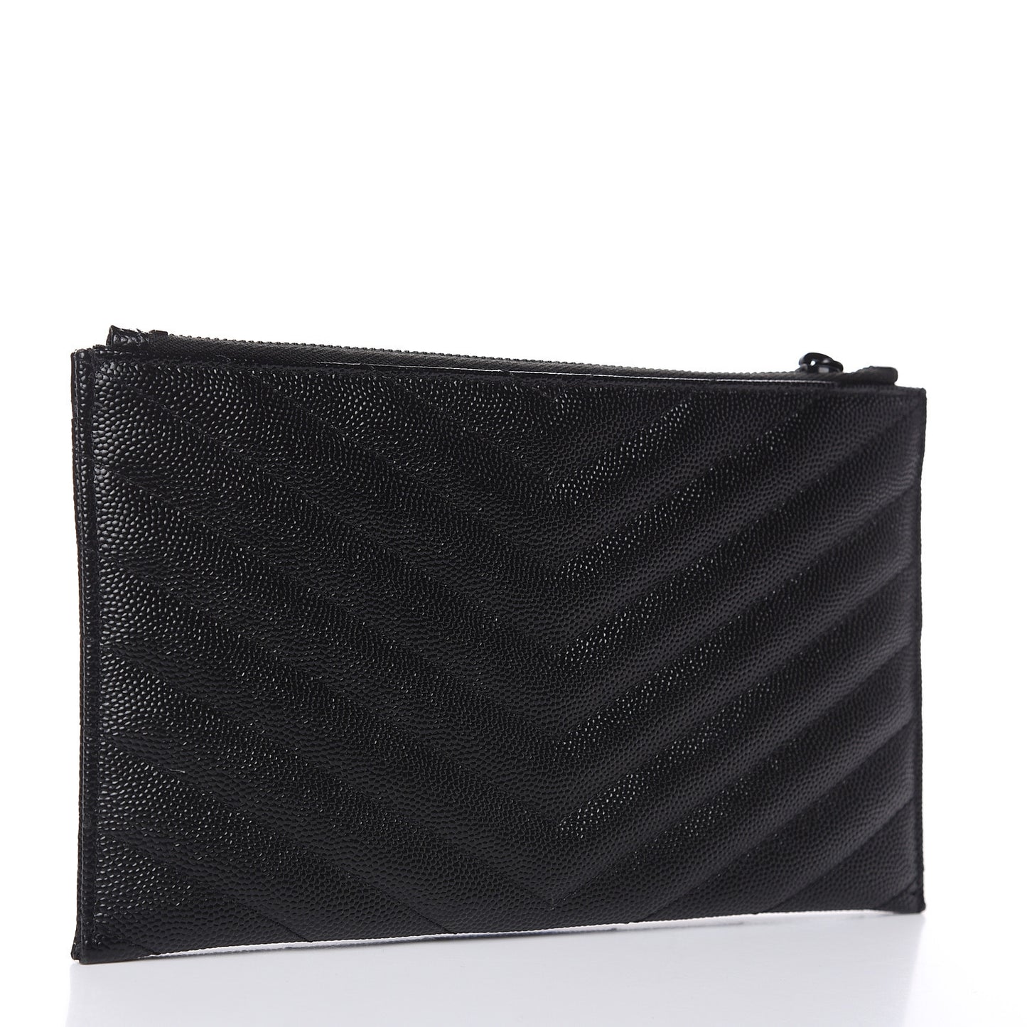 Grain De Poudre Chevron Monogram Bill Pouch Black