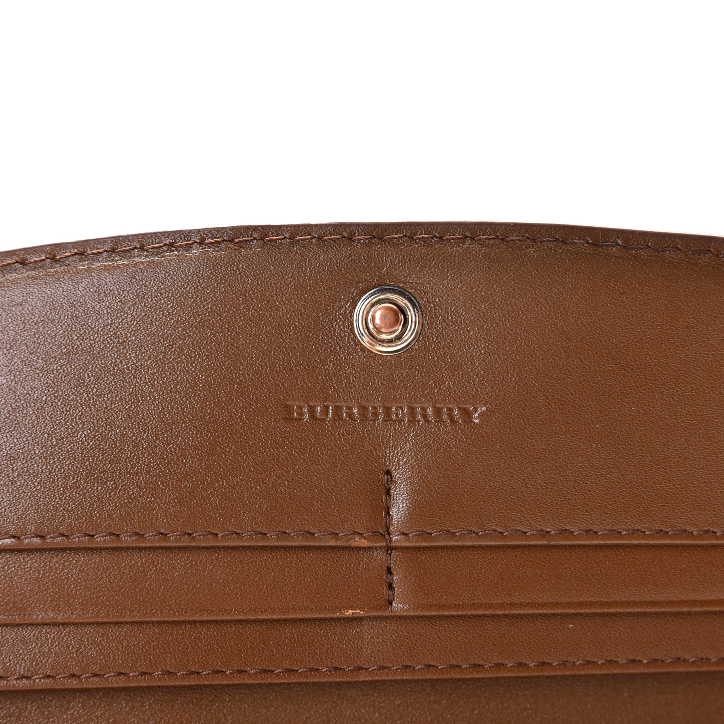 Calfskin Horseferry Check Porter Continental Wallet Tan